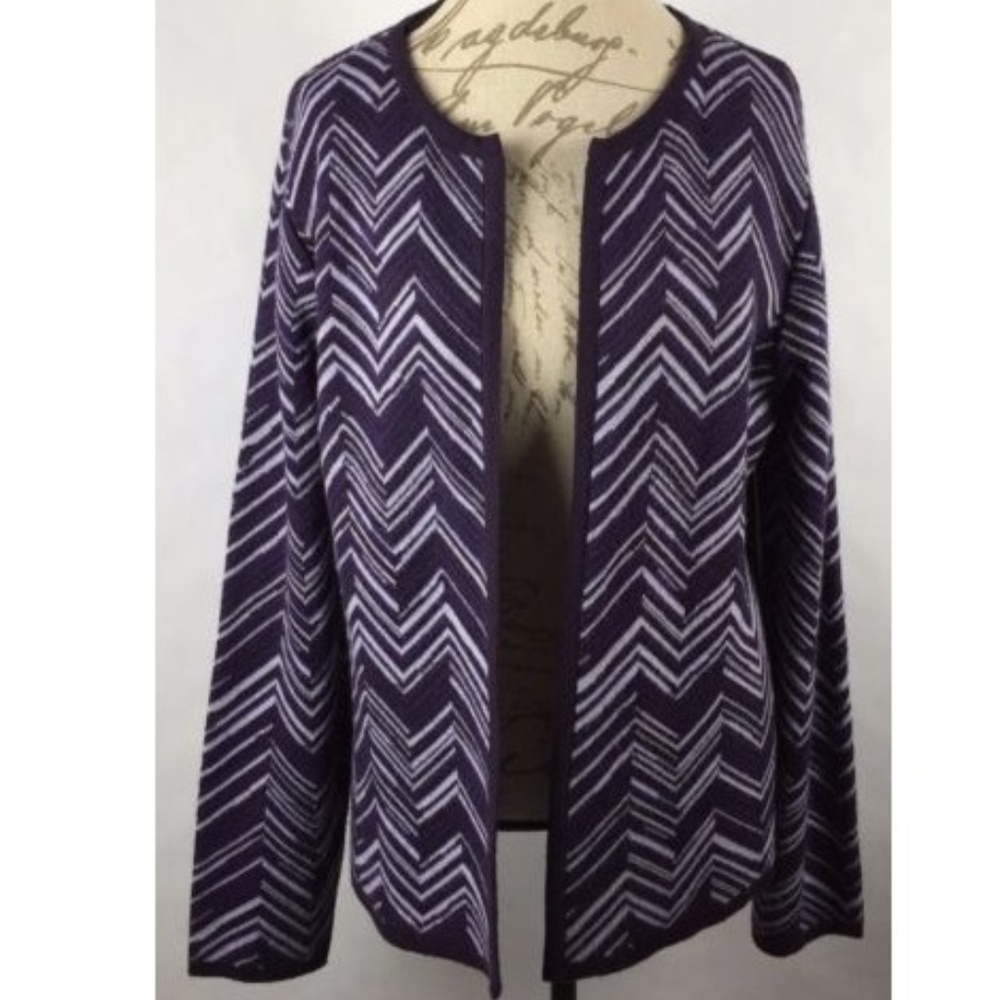 Dorby Sweater Cardigan Chevron Stripe